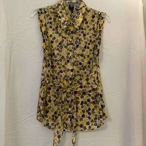 Ann Taylor top 8 animal print cotton wore 3 times